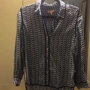 Juicy Couture Blue Silk Button-down Shirt